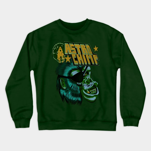 ASTRO CHIMP ROCKET REPAIR Crewneck Sweatshirt by Ace13creations